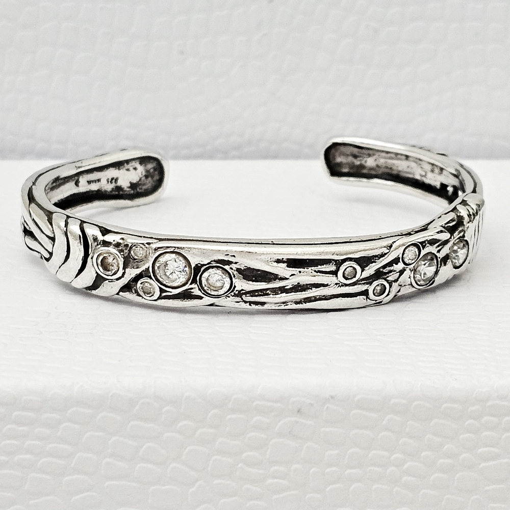 Silpada Very Rare🦄Sterling Silver CZ Sterling Club Rep Incentive Cuff Bracelet